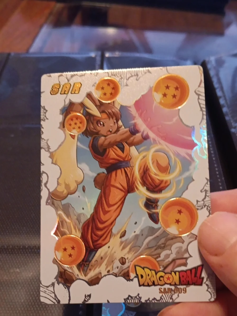 Pokemon Dragon Ball Orange and Yellow Holo Trading Card